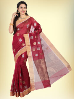 Infashiow Maroon Colored Saree