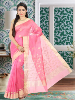 Infashiow Pink Colored Saree