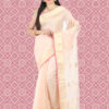 infashiow chanderi pastel pink silk saree