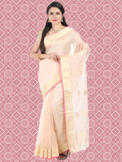 Infashiow Pastel Pink Colored Saree