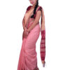 infashiow chanderi peach silk saree