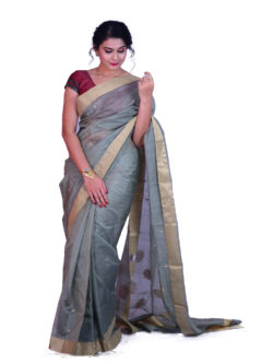 Infashiow Olive green Saree