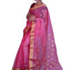 infashiow chanderi Pink silk saree