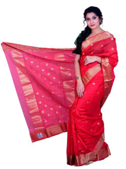 Infashiow Red Saree