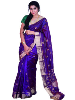 Infashiow Blue Saree