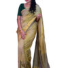 infashiow chanderi Golden silk saree