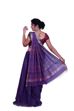 Infashiow Purple Saree