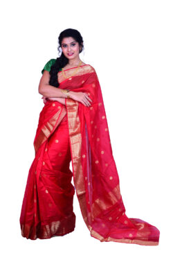 Infashiow Red Saree