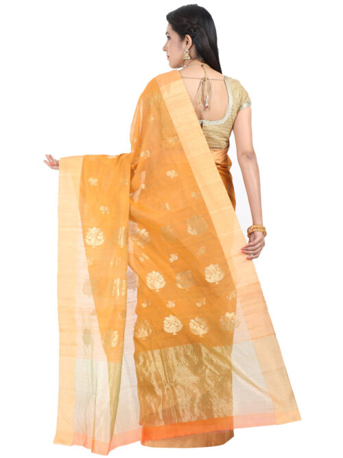 Infashiow Golden Colored Saree - Image 6