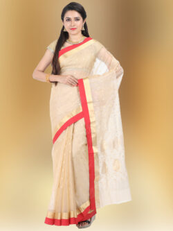 Infashiow Beige Colored Saree