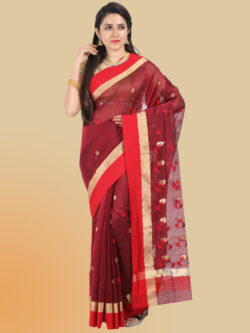 Infashiow Maroon Colored Saree