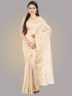 Infashiow Dark Beige Colored Saree