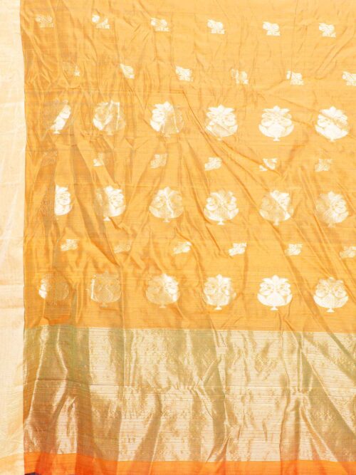 Infashiow Golden Colored Saree - Image 7