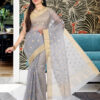 infashiow chanderi Grey saree