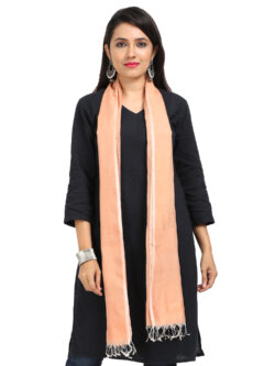 Infashiow Pastel Pink Colored Handcrafted Cotton Scarf