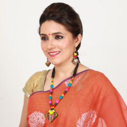 Infashiow Multi Colored Handcrafted Terracotta Jewelry Set